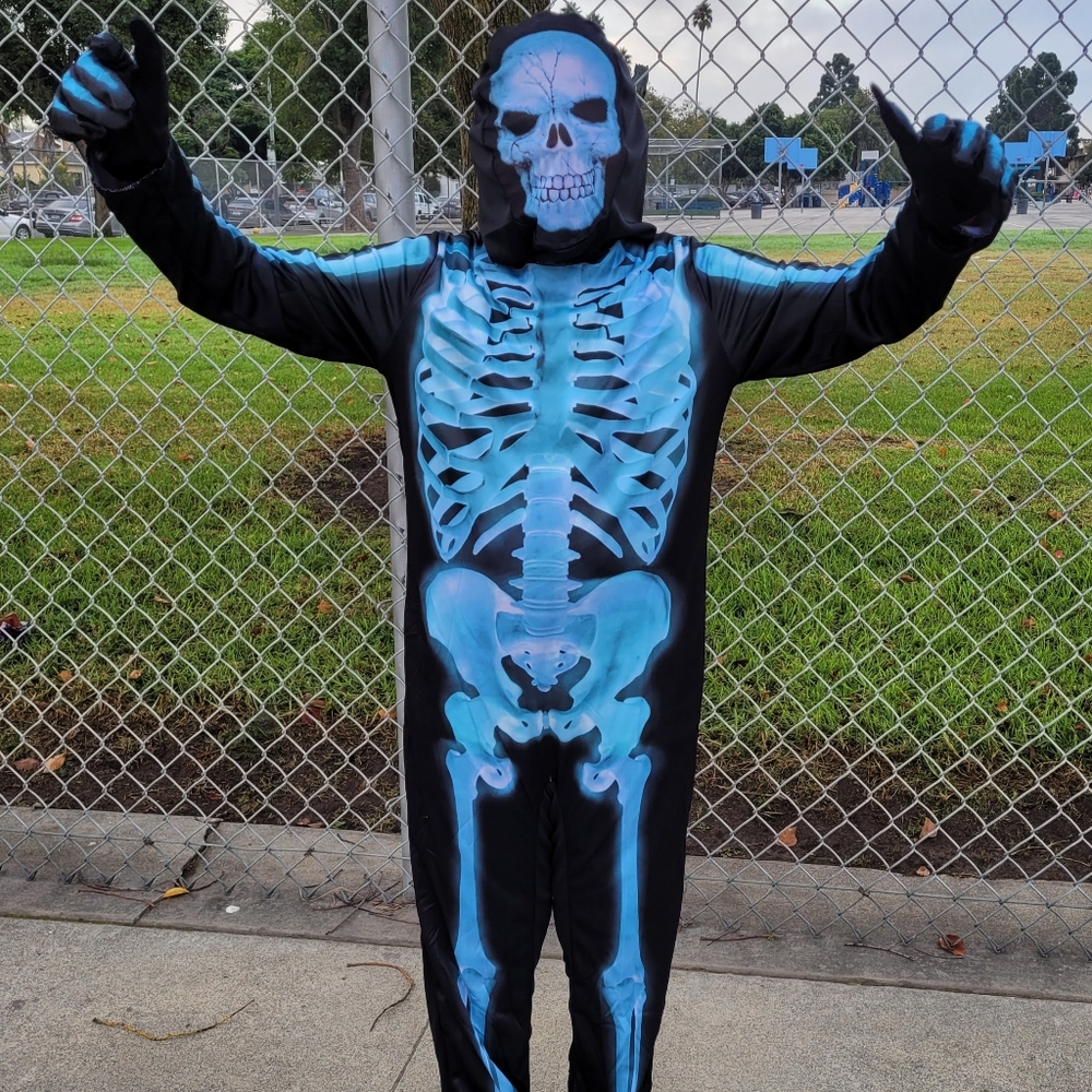 KIDS UNISEX SKELETON HALLOWEEN COSPLAY COSTUME
